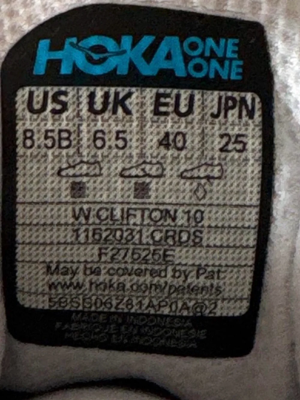 Hoka Light Gray and White Running Sneakers